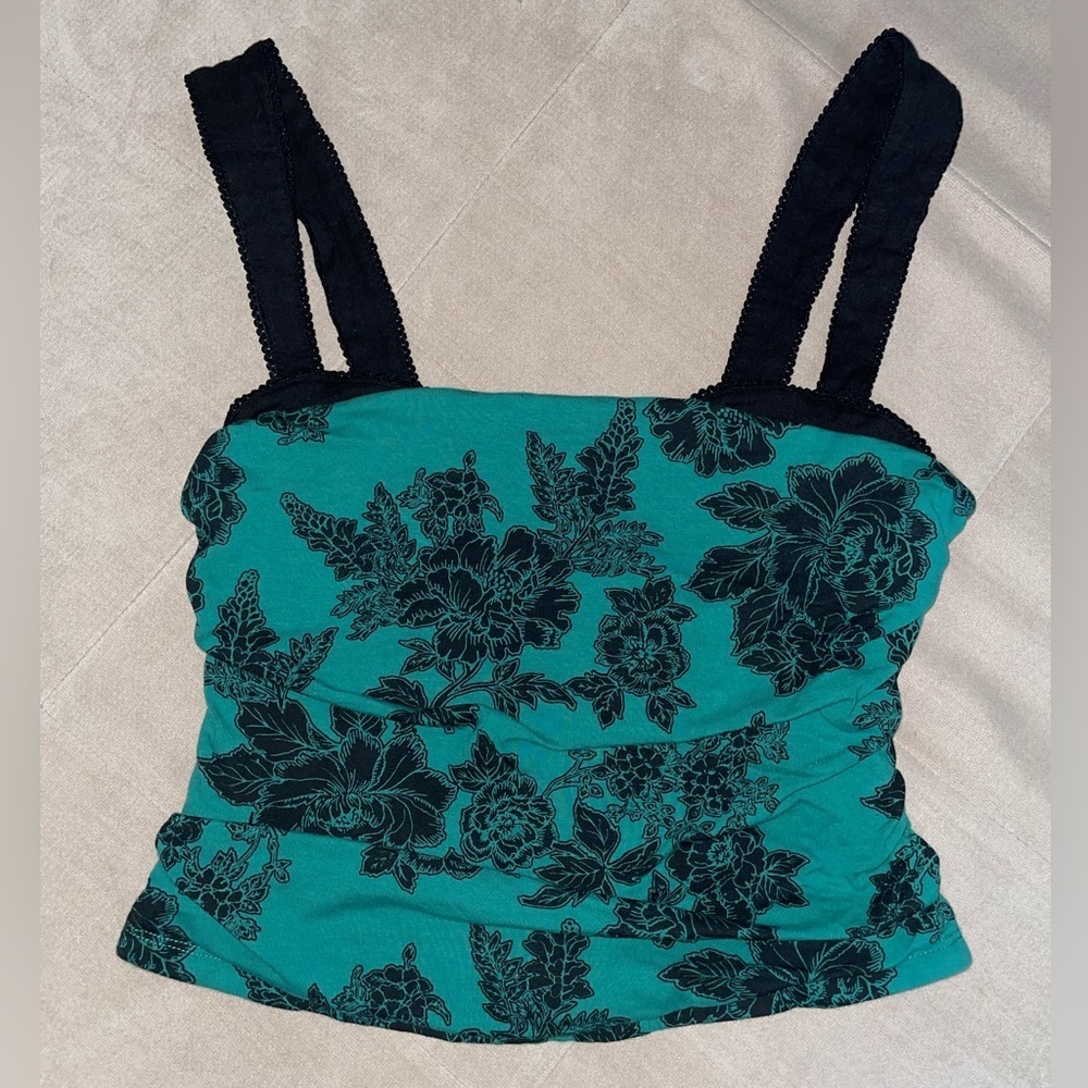 NWOT Free People Printed 2 Tone Tank - Picture 3 of 6